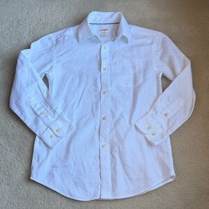 Cat & Jack White Button Down Long Sleeve Dress Shirt Size Small 6-7